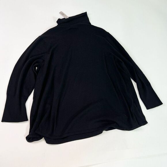 Nic+Zoe Sweater Womens 3X Black Cotton Blend Long Sleeve Turtleneck NWT - Picture 7 of 10